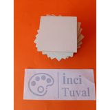 İnci Tuval 8 x 8 cm Pres Mdf Tuval 10 Adet Yüzey Dokulu Kompozit Boyanabilir Mdf Plaka