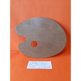 İnci Tuval Ahşap Resim Paleti 35x45 Cm Büyük Boy Oval Ressam 3 Kat Korumalı Vernikli - MDF