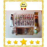 İnci Tuval Yağlı Boya Fırça Full Set 20 Renk 200ML Titanium White Beyaz Profesyonel Spatula