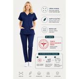 İNCİ ÜNİFORMA Likralı Scrubs Takım Hemşire Doktor Forması V Yaka Medikal Üniforma Kadın Erkek Hastane Forması