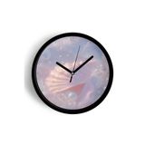 İnci Ve Deniz Kabuğu Tasarımı Modern Duvar Saati - 30cm - Önü Camlı Siyah Kasa - Sessiz Mekanizma, JH0683S30SKP