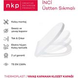 Inci Yavaş Kapanır - Amortisörlü Klozet Kapağı - Beyaz