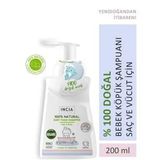 Incia %100 Doğal 200 ml Bebek Köpük Şampuanı