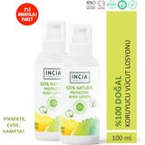 INCIA %100 Doğal Koruyucu Vücut Losyonu Sprey 100 ml X2 Yenidoğan Bebek ve Çocuklar İçin Limon Okaliptus