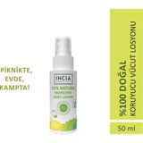 INCIA %100 Doğal Koruyucu Vücut Losyonu Sprey 50 ml Yenidoğan Bebek Çocuk İçin Limon Okaliptus Özellikli