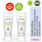 INCIA %100 Doğal Pişik Önleyici Krem 60 ml & Bebek Yağı Masaj Yağı 110 ml Set