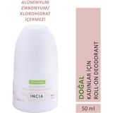 Incia %100 Doğal Roll On Deodorant Kadınlar İçin Ter Kokusu Önleyici Lekesiz 50 ML