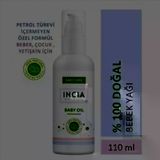 Incia 110 ml Parafinsiz Bitkisel Vegan Organik Jojoba Bebek Bakım ve Masaj Yağı