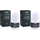 INCIA%100 Doğal Roll On Deodorant Erkekler İçin Ter Kokusu Önleyici Lekesiz 50 ml (2 paketi)