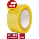 Incifiks Koli Bandı 45 mm x 100 Metre Şeffaf Güçlü Yapışkanlı Kopmayan Bant Bandı Bantları - 45x100
