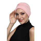İNCİLİ - İNCİ İŞLEMELİ PUDRA HAZIR TÜRBAN TESETTÜR BONE