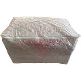 Incili Saten Pudra Yorgan Hurcu Kapitoneli Çeyizlik Bohçalık 50X50X100 - 1'li - 50 X 50 X100