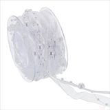 İncili ve Satenli Organze Kurdele, 4 cm x 4,57 mt - Beyaz
