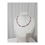 İNCİORA JEWELRY GERÇEK ARPA İNCİ VE YAKUT TAŞLI KOLYE Kırmızı İORA20250000105