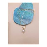 İNCİORA JEWELRY GERÇEK DOĞAL 10-11 mm İNCİ ALTIN KAPLAMA ZİNCİR KOLYE zincirkolyeinci