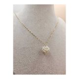 İNCİORA JEWELRY GERÇEK DOĞAL DORİKA TOP İNCİ PASLANMAZ ÇELİK KOLYE Altın1 45 cm dorikatop