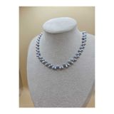 İNCİORA JEWELRY GERÇEK DOĞAL İNCİ GÜMÜŞ RENKLİ ZİKZAK DİZİLİM KOLYE zikzakgümüş