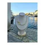 İnciora Jewelry Gerçek Doğal İnci Yaprak Uçlu Kelebek Kolye