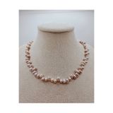 İNCİORA JEWELRY GERÇEK DOĞAL MOR ARPA İNCİ 5-6 MM zikzak kesim Kolye Zikzakmor1