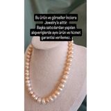 İNCİORA JEWELRY GERÇEK PEMBE TATLI SU BAROK İNCİ (10-11 mm) KOLYE İORA10