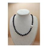 İnciora Jewelry Gerçek Premium Kalite Siyah İnci 7–8 Mm,Sevgiliye Özel Barok Kalp İnci Detay,