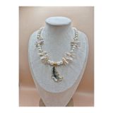 İNCİORA JEWELRY Thalassa İnci kolye, Gerçek Doğal Barok İnci Kolye Beyaz thalasabarok