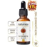 Incir Çekirdeği Yağı (Fig Seed Oil) Soğuk Sıkım Sabit Yağ 30 ml Damlalıklı Cam Şişe