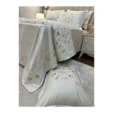 incisecrethome %100 Pamuk Saten Nakış İşlemeli Pike ve Nevresim Takımı - Çift Kişilik / 7 parça | Lüks Kalite