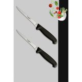 İncisive Serisi Mutfak Fileto Bıçağı Steak Bıçak Et Balık Tavuk Fileto Bıçağı 2 Li Set (Mft-256)
