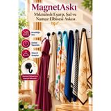 Incy Style Mıknatıslı Eşarp & Şal & Namaz Elbisesi Askısı (Kırışıklığa ve Tekrar Tekrar Ütüye Son) - Çok Renkli