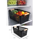 İndecor Houseware 2 Adet Çok Amaçlı Plastik Tutacaklı Organizer Sepet Dolap Içi Çekmece Düzenleyici - Siyah - standart