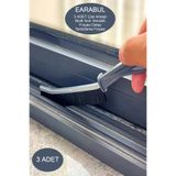 İndecor Houseware 3 ADET Çok Amaçlı Multi İnce Temizlik Fırçası Derz Arası Banyo Mutfak Lavabo Temizleme Fırçası Siyah