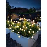 İndecor Houseware 6 Led'li Sarı Güneş Enerjili Bahçe Aydınlatması Balkon Lamba Solar Işık Ateş Böceği Peyzaj Çiçeği - Gün Işığı