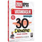 İndeks Akademi 2026 Kpss Vatandaşlık Simülasyon 30 Deneme Çözümlü - Emrah Vahap Özkaraca İndeks Akademi Yayıncılık