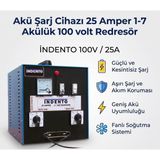 Indento 25 Amper Akü Şarj Cihazı 12V 1-7 Akülük Redresör