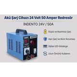 Indento Akü Şarj Cihazı 24 Volt 50 Amper akü şarj cihazı Redresör