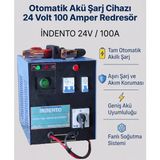Indento Otomatik Akü Şarj Cihazı 24 Volt 100 Amper Redresör