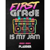 Independently published 1st Grade is my Jam 2023-2024 Planner: Monthly and Weekly Class Organizer | Lesson Plan Grade and Record Books for 1st Grade Teacher | July 2023-June ... to school Teacher | Boombox Teacher Cover
