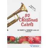 Independently published 50 Christmas Carols - Bb Trumpet/Cornet or Trombone treble clef sheet music: beginners grade 1-1.5