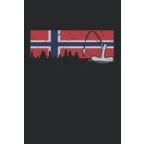 Independently published Angeln: Norwegen Angler Angelrute Fisch | Notizbuch DIN A5 6x9 Zoll | Planer Tagebuch Schreibheft | 120 Seiten | Punktiert Schmierheft