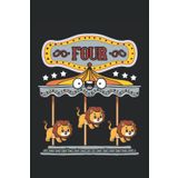 Independently published Carousel Birthday Party Lion This Boy Turned 4: Paperback Note Book, 120 pages, regular dots, 6x9