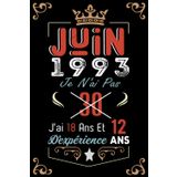 Independently published Je N'Ai Pas 30 Ans J'Ai 18 Ans Et 12 Ans D'Expérience: Cahier de notes - Journal | JUIN 1993 Joyeux anniversaire Cadeau pour hommes femmes filles ... 1993 personnalisé (French Edition)