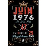 Independently published Je N'Ai Pas 47 Ans J'Ai 18 Ans Et 29 Ans D'Expérience: Cahier de notes - Journal | JUIN 1976 Joyeux anniversaire Cadeau pour hommes femmes filles ... 1976 personnalisé (French Edition)