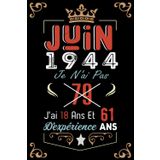 Independently published Je N'Ai Pas 79 Ans J'Ai 18 Ans Et 61 Ans D'Expérience: Cahier de notes - Journal | JUIN 1944 Joyeux anniversaire Cadeau pour hommes femmes filles ... 1944 personnalisé (French Edition)