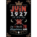 Independently published Je N'Ai Pas 96 Ans J'Ai 18 Ans Et 78 Ans D'Expérience: Cahier de notes - Journal | JUIN 1927 Joyeux anniversaire Cadeau pour hommes femmes filles ... 1927 personnalisé (French Edition)