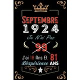 Independently published Je N'Ai Pas 99 Ans J'Ai 18 Ans Et 81 Ans D'Expérience: Cahier de notes - Journal | Septembre 1924 Joyeux anniversaire Cadeau pour hommes femmes filles ... 1924 personnalisé (French Edition)