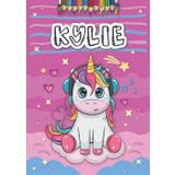 Independently published Kylie: Livre de coloriage personnalisé pour Kylie | Licorne | Cadeau d'anniversaire pour fille ... | 4 à 8 ans | 25 motifs de licorne avec le prénom ... format A4 (21 x 29.7 cm) (French Edition)