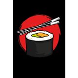 Independently published Maki sushi roll red sun: Dot Grid Jounal ToDo Exercise Book or Diary 6" x 9" (15.24 x 22.86 cm) 120 pages