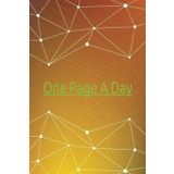 Independently published One Page A Day - Back to School notebook
