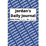 Independently published Personalized Daily Journal - Jordan: Blue cover